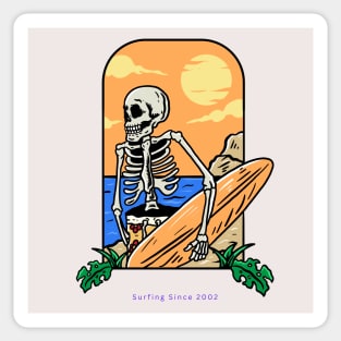 Skeleton Surfing 2 Sticker